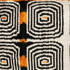 Labyrinth Silk Velvet Ikat Cushion
