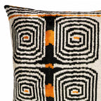Labyrinth Silk Velvet Ikat Cushion
