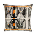 Labyrinth Silk Velvet Ikat Cushion