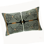 Labyrinth Silk Velvet Ikat Throw Cushion