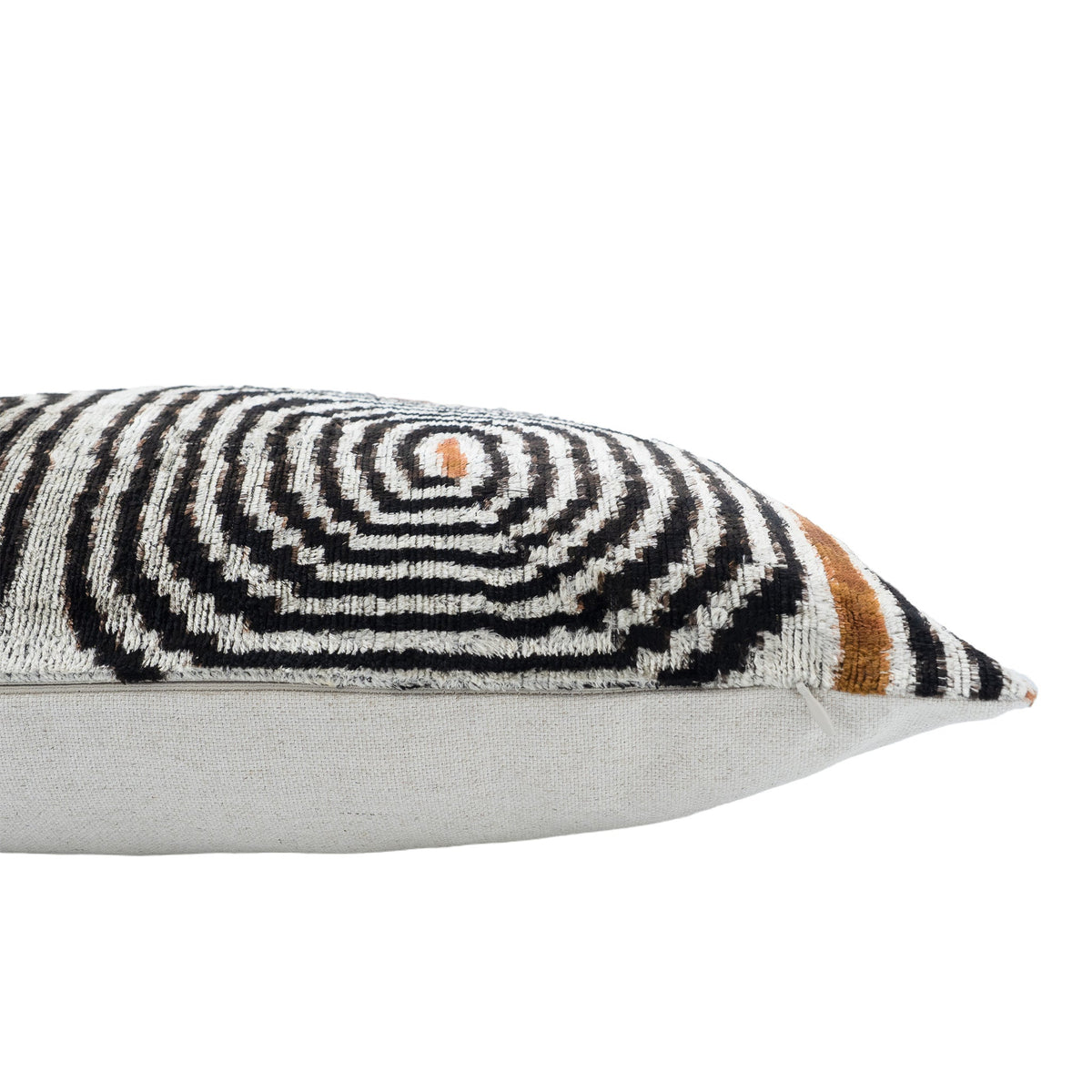 Labyrinth Silk Velvet Ikat Throw Cushion