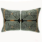 Labyrinth Silk Velvet Ikat Throw Cushion