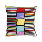 Stripes Silk Velvet Ikat Cushion