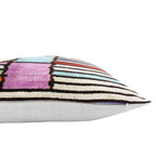 Stripes Silk Velvet Ikat Cushion