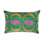 Bongo Silk Velvet Ikat Throw Cushion