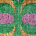 Bongo Silk Velvet Ikat Throw Cushion