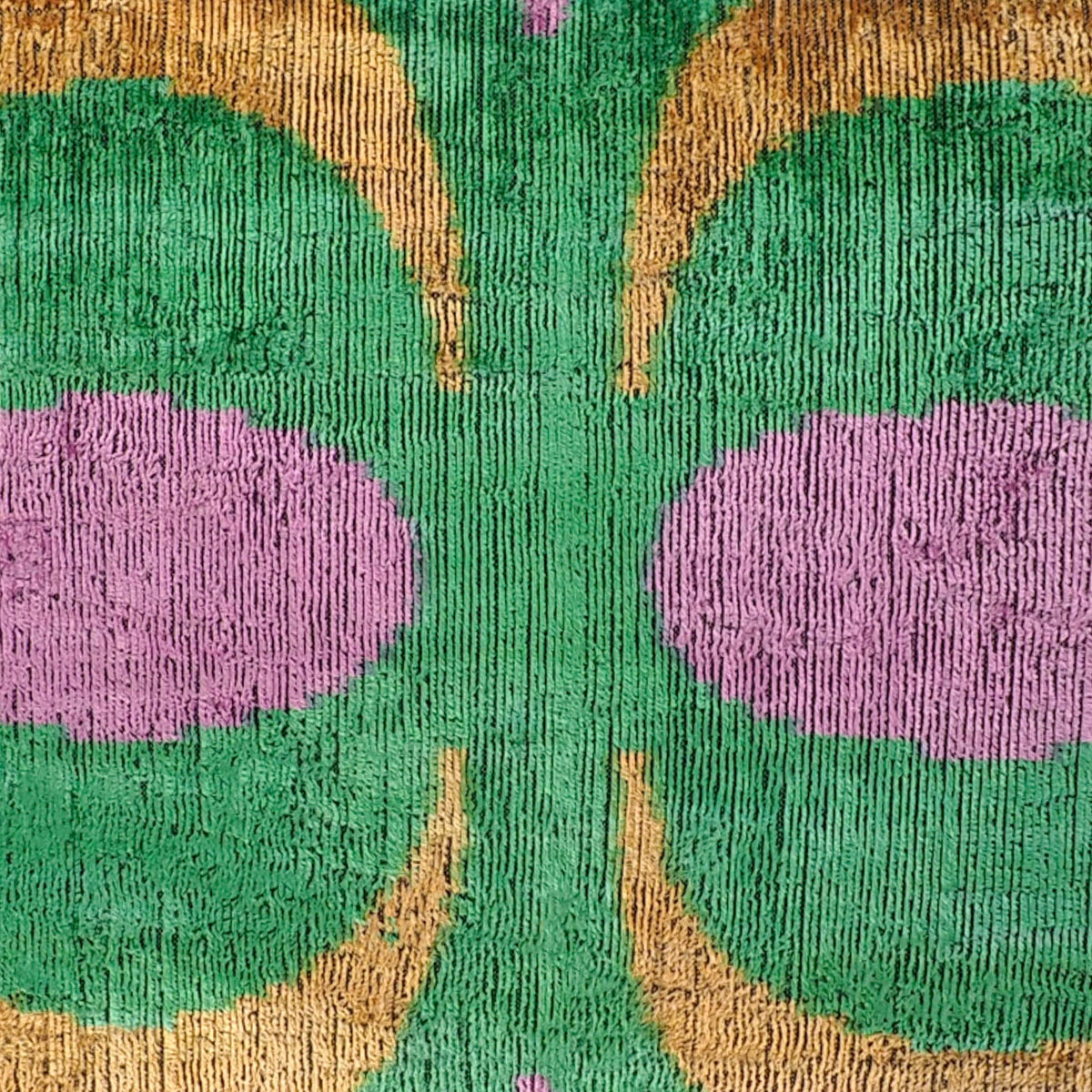 Bongo Silk Velvet Ikat Throw Cushion