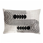 Art Deco Silk Velvet Ikat Throw Cushion