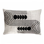 Art Deco Silk Velvet Ikat Throw Cushion