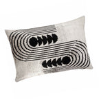 Art Deco Silk Velvet Ikat Throw Cushion