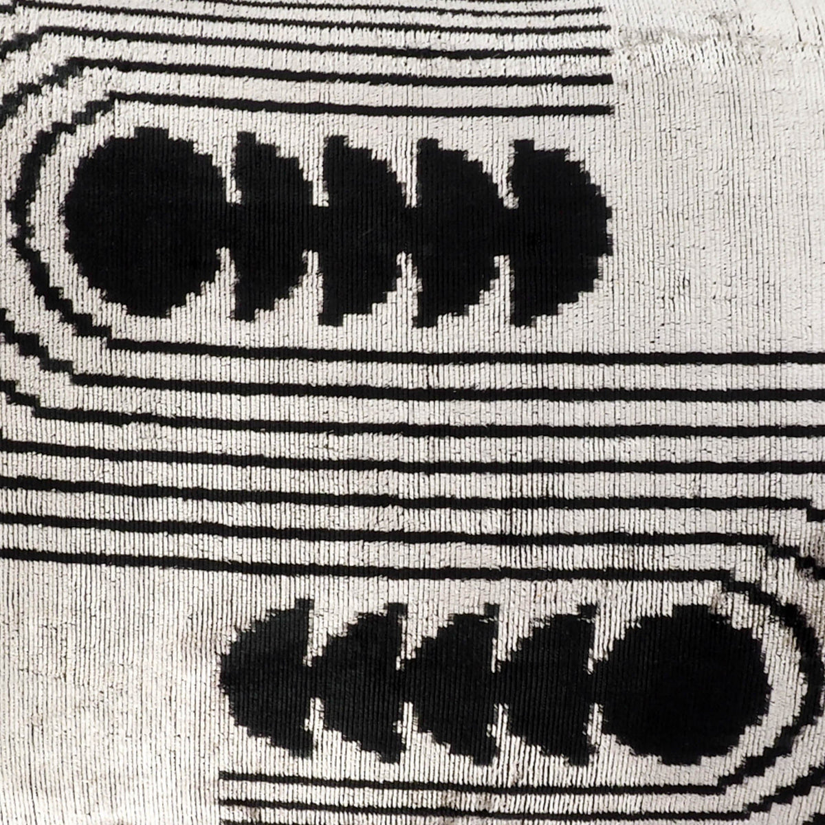 Art Deco Silk Velvet Ikat Throw Cushion