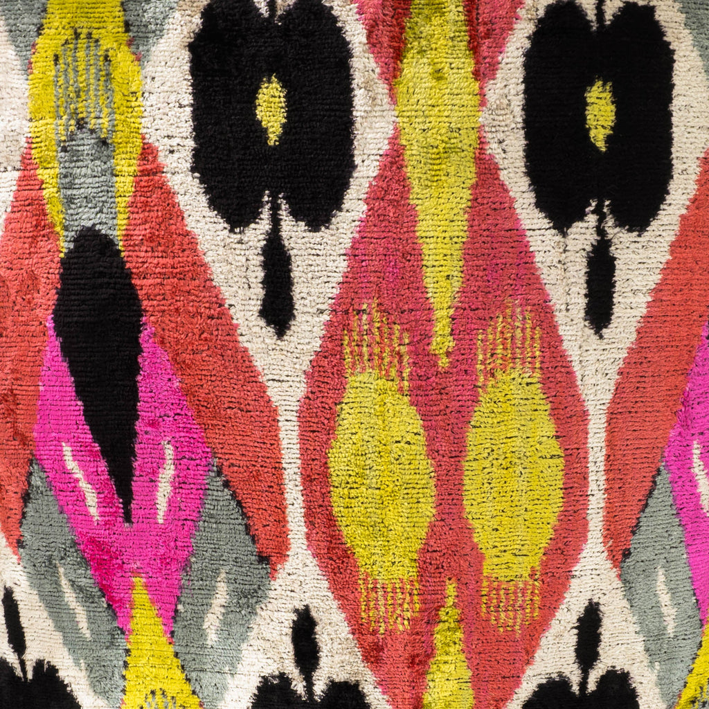 Euphora Silk Velvet Ikat Cushion