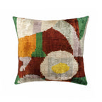 Everglades Silk Velvet Ikat Throw Cushion