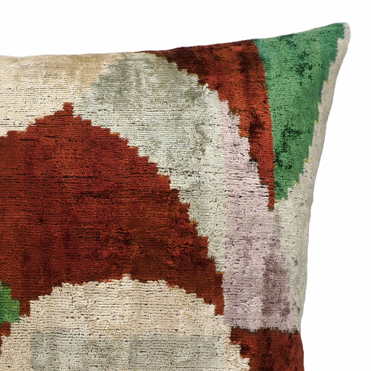 Everglades Silk Velvet Ikat Throw Cushion
