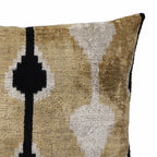 Kisses Silk Velvet Ikat Throw Cushion