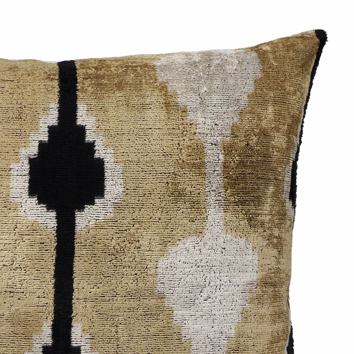 Kisses Silk Velvet Ikat Throw Cushion