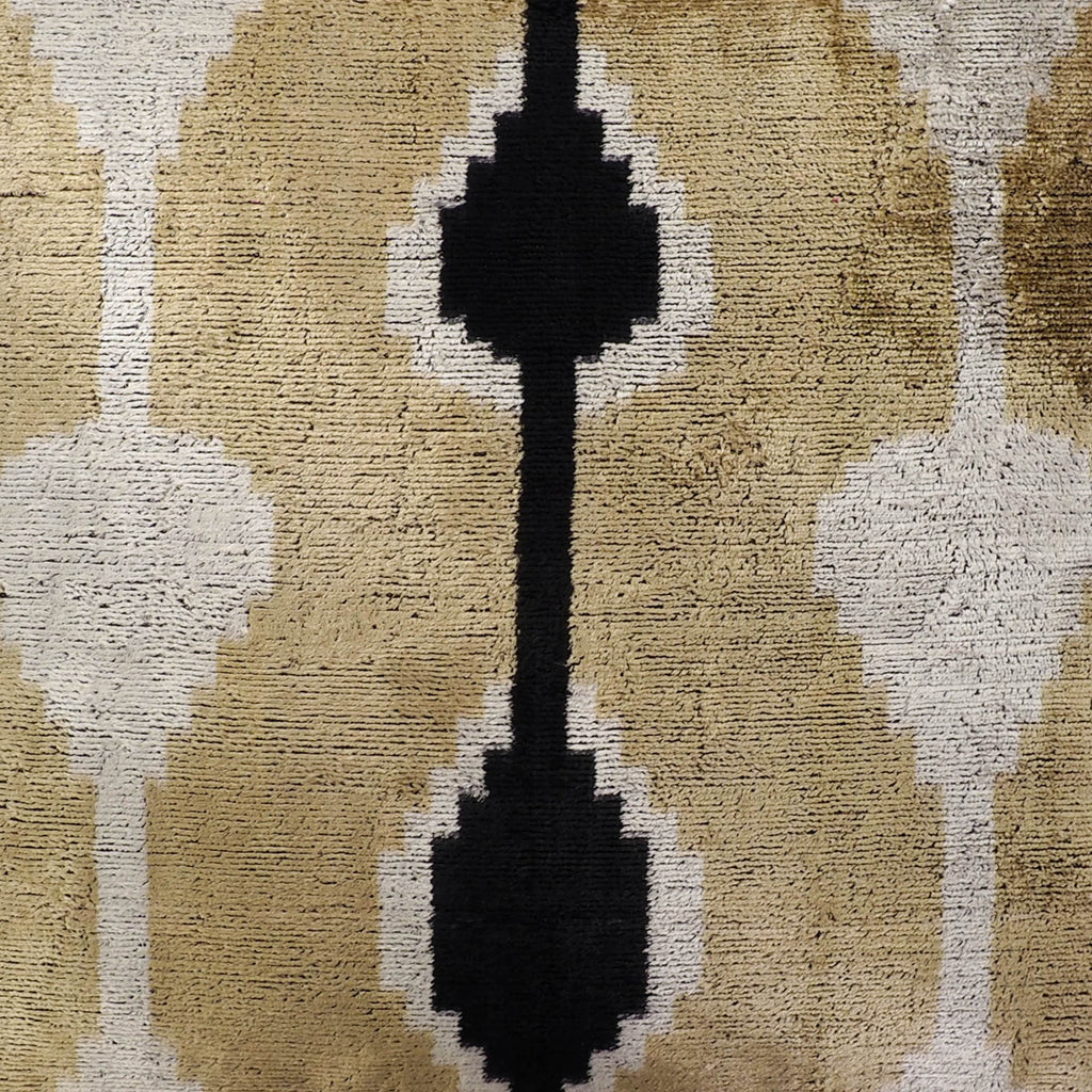 Kisses Silk Velvet Ikat Throw Cushion