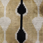 Kisses Silk Velvet Ikat Throw Cushion