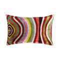 Lucid Silk Velvet Ikat Throw Cushion