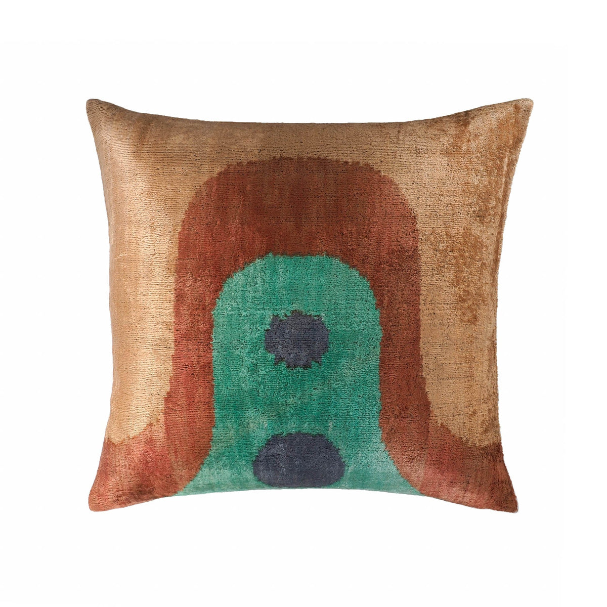 Madonna Silk Velvet Ikat Throw Cushion