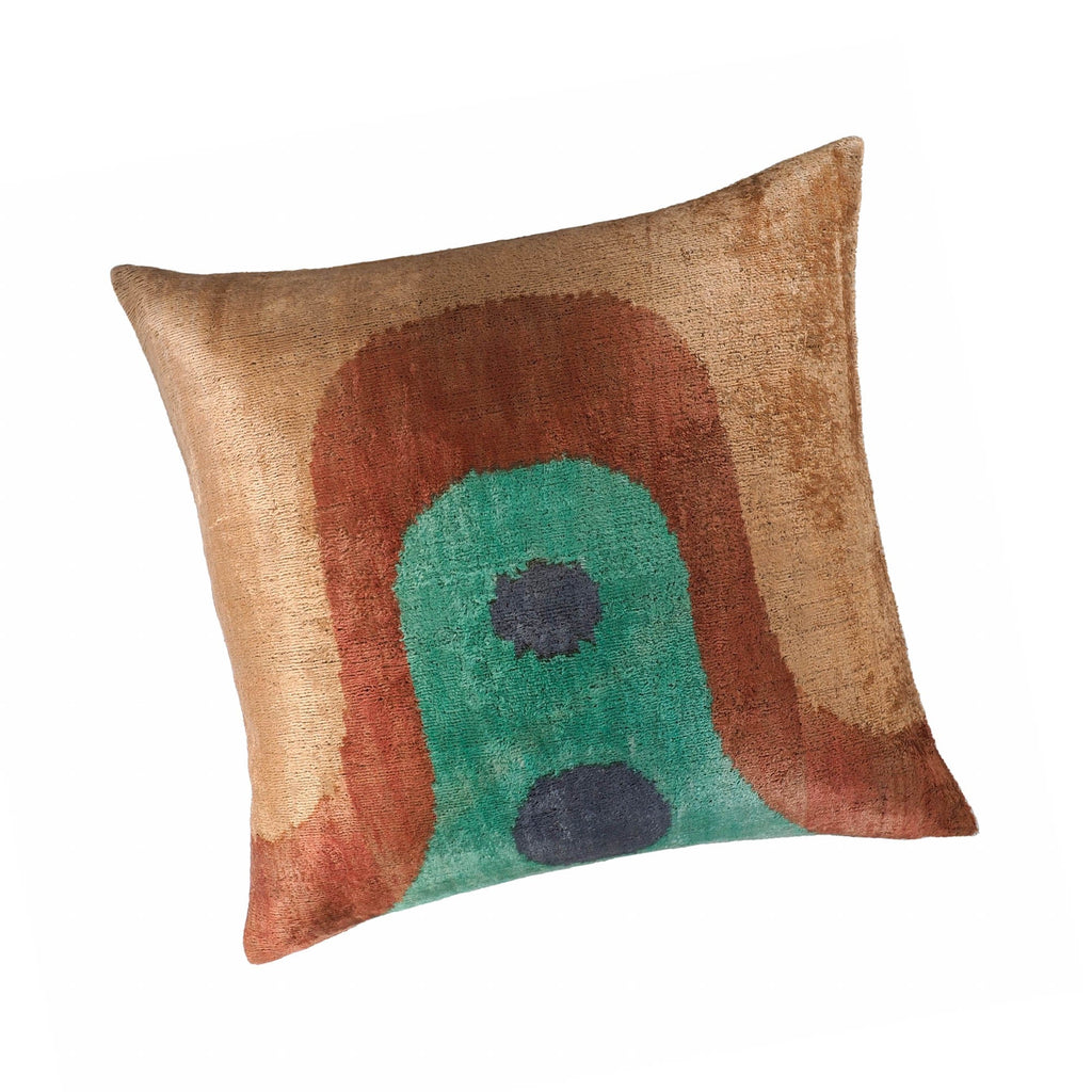 Madonna Silk Velvet Ikat Throw Cushion