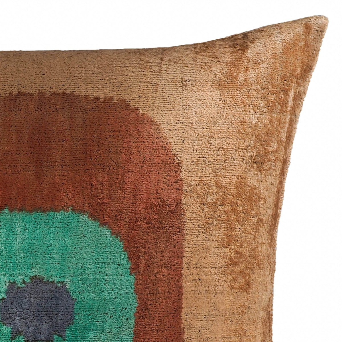 Madonna Silk Velvet Ikat Throw Cushion