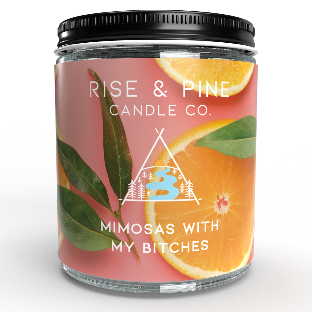 Orange Champagne & Mimosa Soy Wax Candle - 9oz