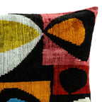 Moonlight Silk Velvet Ikat Throw Cushion