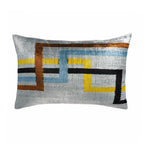 Olympia Silk Velvet Ikat Throw Cushion