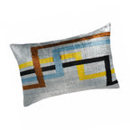 Olympia Silk Velvet Ikat Throw Cushion