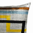 Olympia Silk Velvet Ikat Throw Cushion