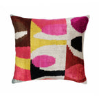 Rio Rio Silk Velvet Ikat Throw Cushion