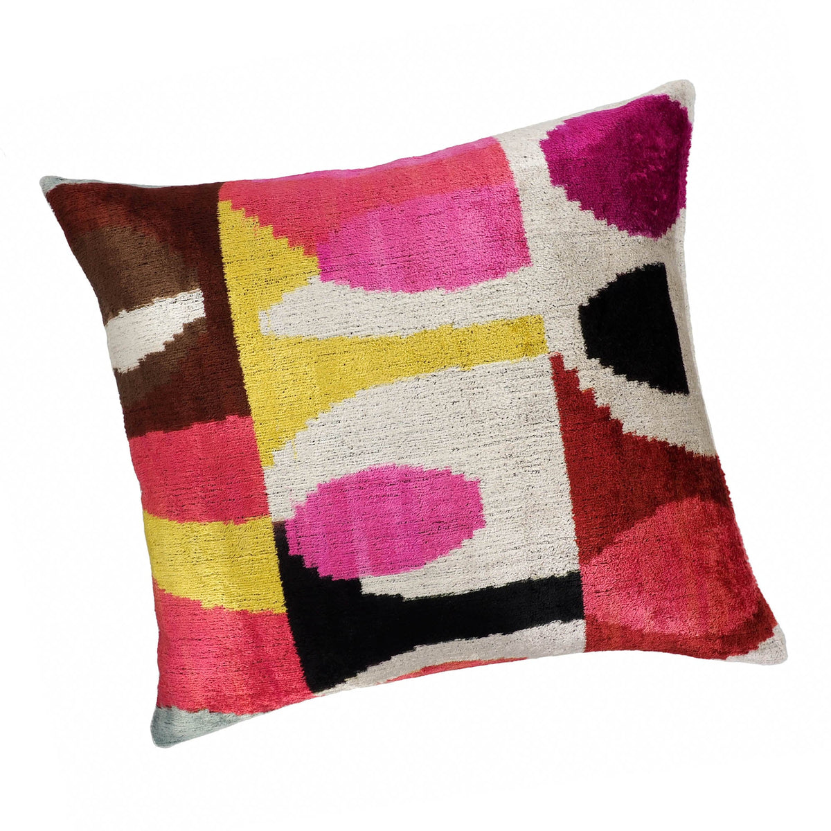 Rio Rio Silk Velvet Ikat Throw Cushion