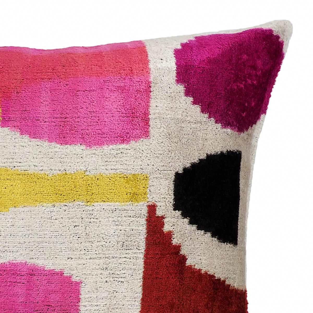 Rio Rio Silk Velvet Ikat Throw Cushion